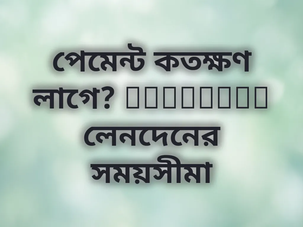 লেনদেনের সময়